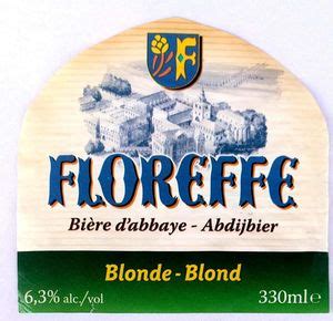 Drink Label Floreffe Blonde Blond Brouwerij Lefebvre BelgiumCol BE BEER