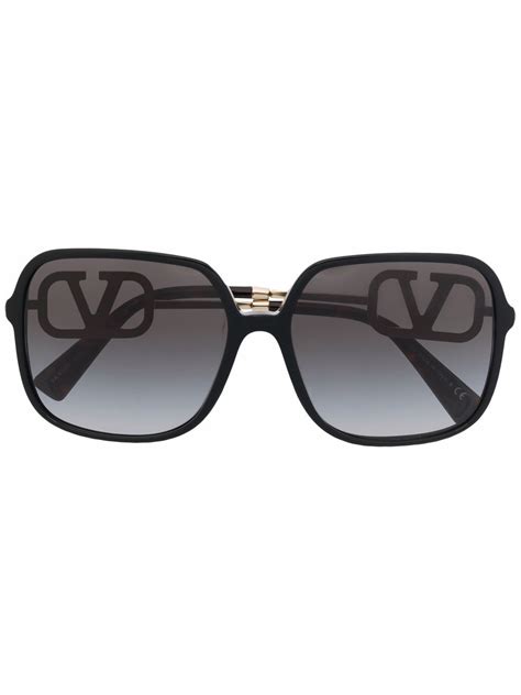 Valentino Eyewear Vlogo Signature Square Frame Sunglasses Farfetch