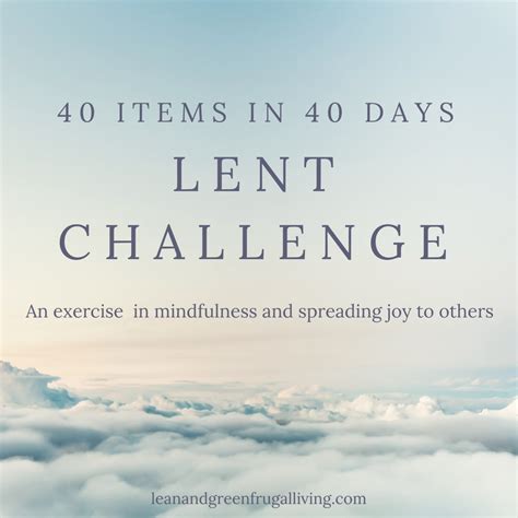 40 Items in 40 Days Lent Challenge - Take It From Nicole