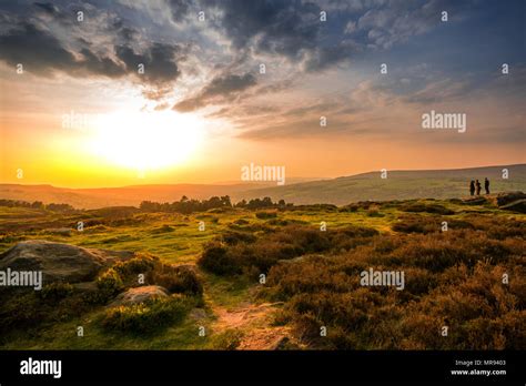 Ilkley moor sunset Stock Photo - Alamy