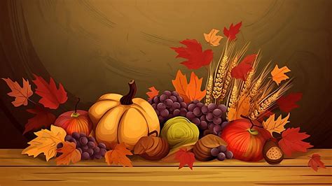 Thanksgiving Party Leaves Background, Maple Leaf, Red, Pumpkin Background Image And Wallpaper ...