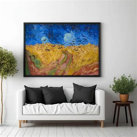 Buy Wheatfield With Crows 1890 By Vincent Van Gogh - Black Frame Online in India | Vaaree