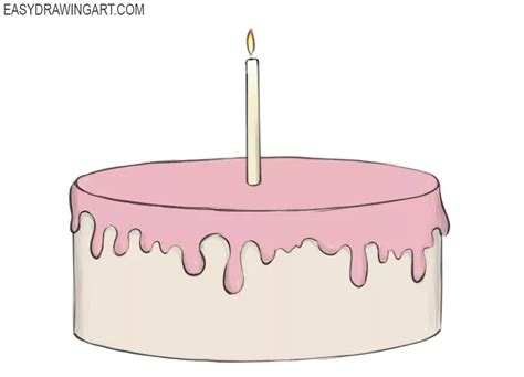 How to Draw a Birthday Cake - Easy Drawing Art