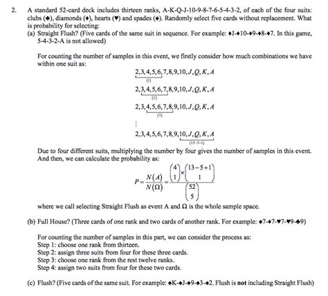Solved A standard 52-card deck includes thirteen ranks, | Chegg.com