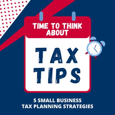 5 Small Business Tax Planning Strategies