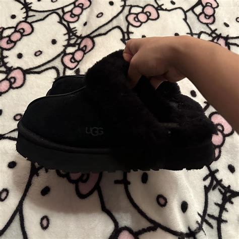 black ugg platform slippers - will come in orginal... - Depop