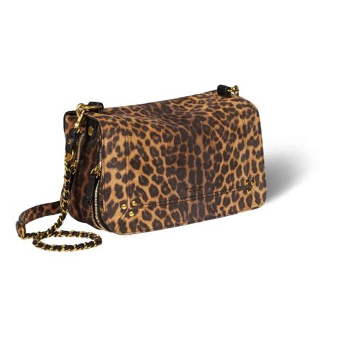 Jérôme Dreyfuss Bobi Calfskin Leopard Bag Brown Smallable