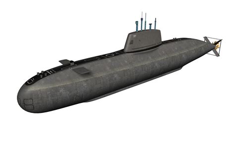 3d realistic ins dolphin class submarine