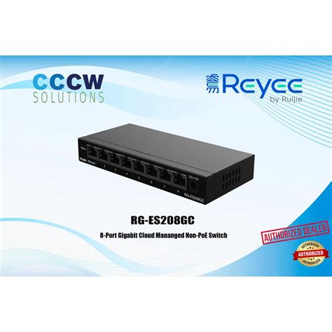 Ruijie Reyee Rg Es208gc 8 Port Gigabit Cloud Managed Non Poe Switch Shopee Philippines