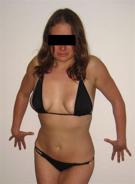 Busty British Wife Shows Off Her Tits In A Black Bikini An Flickr