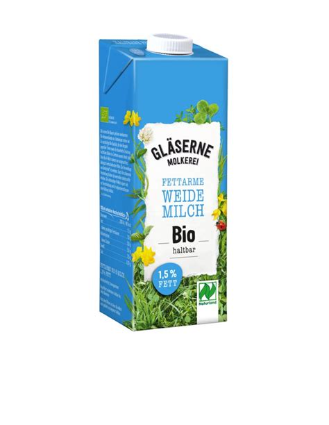 Gläserne Molkerei Bio Weidemilch haltbar 1 5 Fett 12 x 1l online kaufen