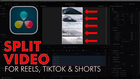 Simple Split Video Tutorial In Davinci Resolve For Tiktok Reels And