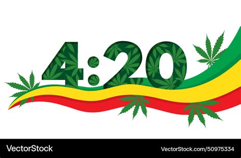 420 weed day international holiday banner at 20 Vector Image