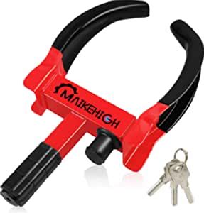 Maikehigh Wheel Clamp Heavy Duty Wheel Clamp Lock Holes Extendable