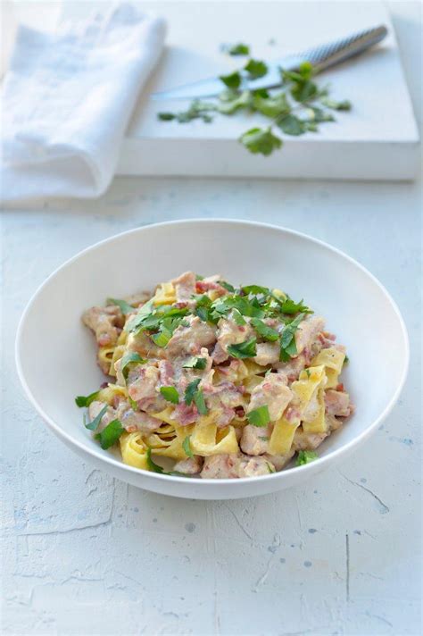 Recept Pasta Carbonara Met Kip En Spek Njam