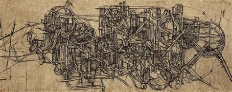 A Leonardo Davinci Sketch Of An Infinite Creativity Stable Diffusion