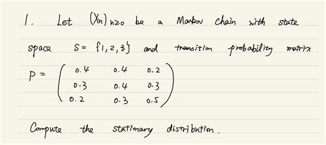 Solved Let Xn N 0 1 Be A Markov Chain With State Space Chegg