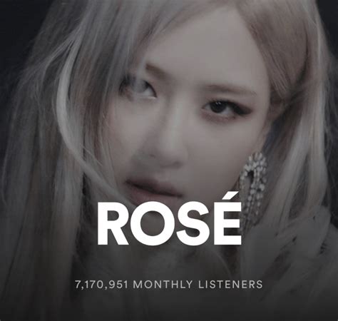 210323 RosÉ Becomes The First Korean Female Soloist In History To Hit 7 Million Monthly