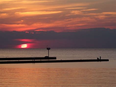 Sunset Over Lake Ontario From The Boardwalk In Olcott Ny Photo By