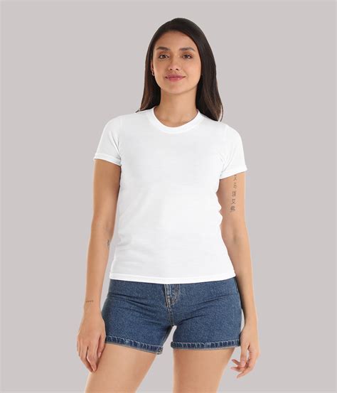 Playera Dama Eurocotton Cuello Redondo Para Sublimar Forprint