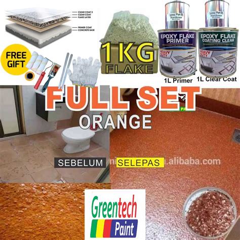 Greentech Epoxy Full Set Epoxy Colour Flake Coating Kg Flake L