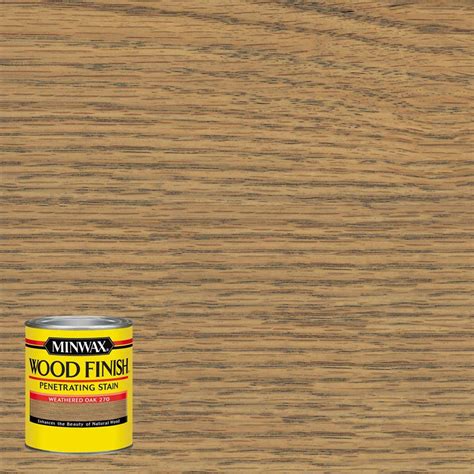 Minwax 8 oz. Wood Finish Weathered Oak Oil Based Interior Stain ...