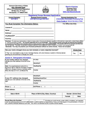 Fillable Online Registered Nurse Renewal Application Fax Email Print