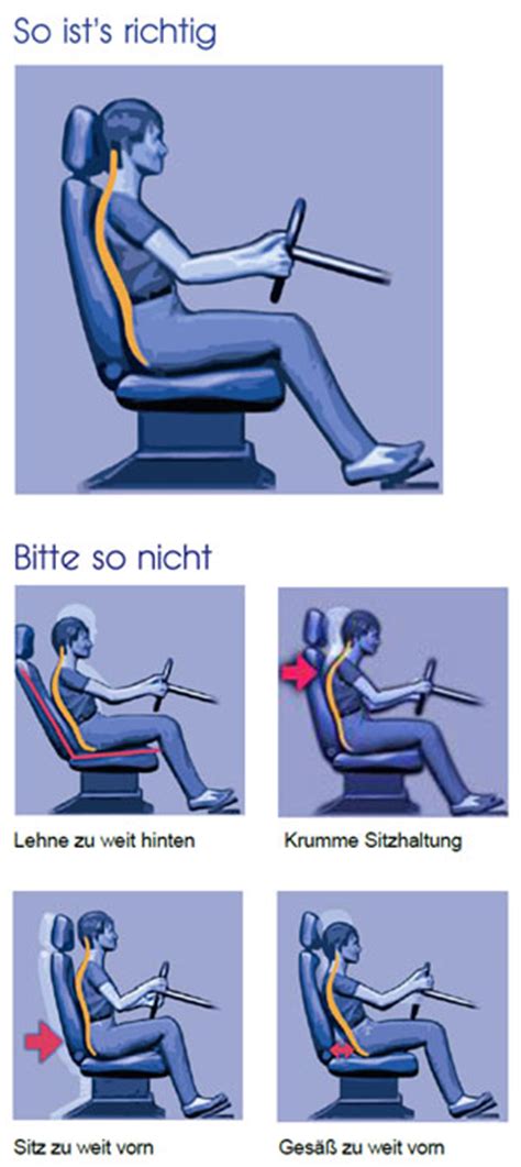 Sitzposition Von Autofahrern Oft Falsch So Sitzen Sie Richtig