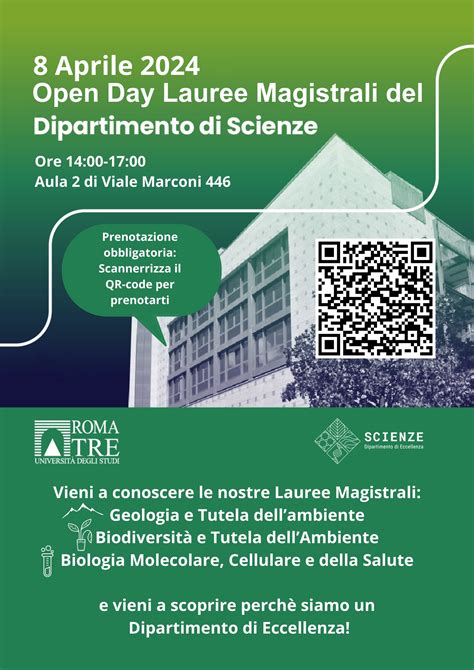 Open Day Delle Lauree Magistrali Del Dipartimento Di Scienze 08 04 24