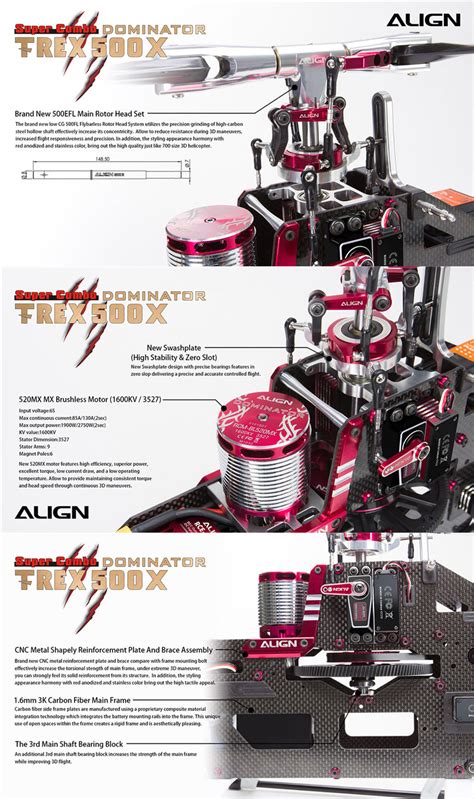 ALIGN T REX 500X Helicopter Dominator Super Combo Price 729 99 Euro