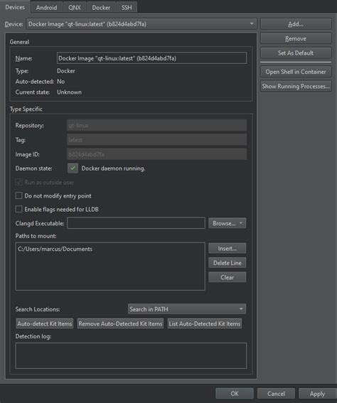 Add Docker Devices Qt Creator Documentation