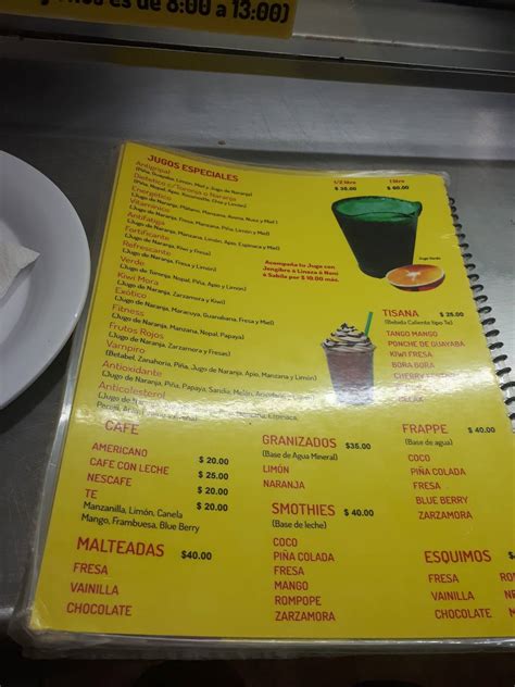 Carta Del Restaurante Fuente Del Sodas Lupita Desde Ciudad