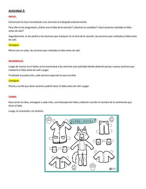 Lobo está Actividad 2 INICIO Comenzaré la clase recordando a los