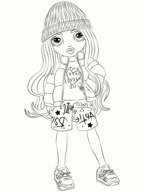 Jade Art - Rainbow High Coloring Page