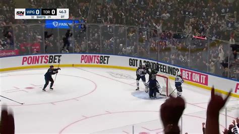 Auston Matthews With A Spectacular Goal From Toronto Maple Leafs Vs Winnipeg Jets