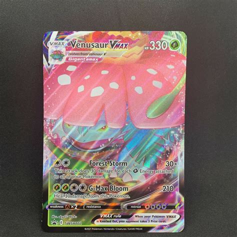 Mavin Venusaur Vmax Swsh Full Art Jumbo Black Star Promo Pokemon Card