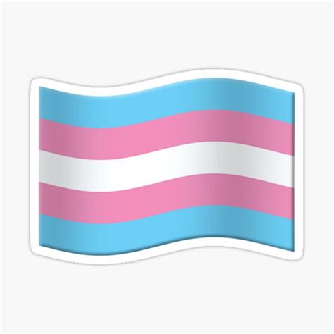 "Transgender Flag Emoji" Sticker for Sale by Joniboyg | Redbubble