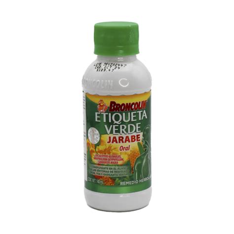 Broncolin Etiqueta Verde Jarabe Ml Farmacias Gi Mejoramos Tu