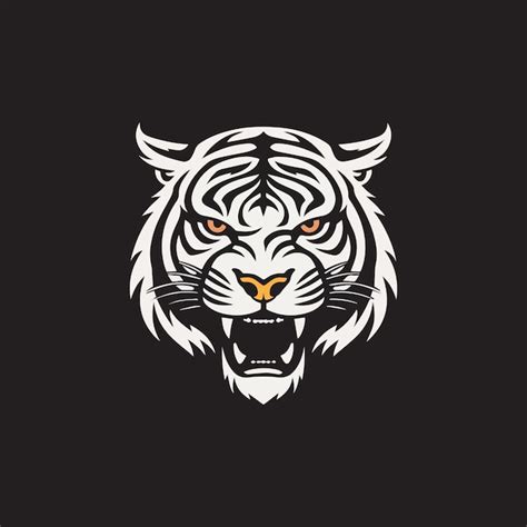 Premium Vector Tiger Head Silhouette Icon Logo Design