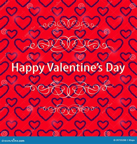 Dark Heart Red Valentine Background Stock Vector Illustration Of