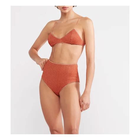 Oseree Lumière High Waisted Bikini Orange Smallable