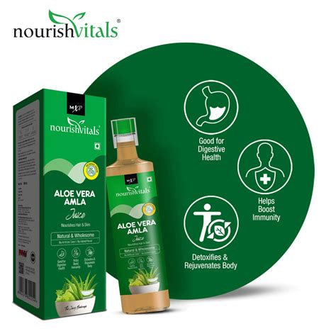 Buy Nourishvitals Aloe Vera Amla Jamun Juice Ml Pack Of Online