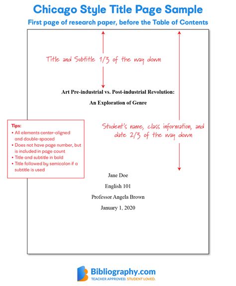 Chicago Style Paper: Standard Format and Rules | Bibliography.com | Paper template, Chicago ...