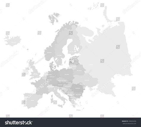 Europe Modern Detailed Map All European Stock Vector (Royalty Free ...