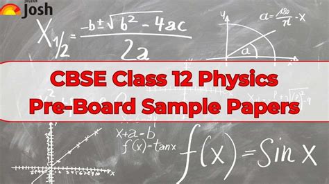 Cbse Class 12 Physics Pre Board Sample Paper 2024 Download 12th Physics Practice Question Paper Pd