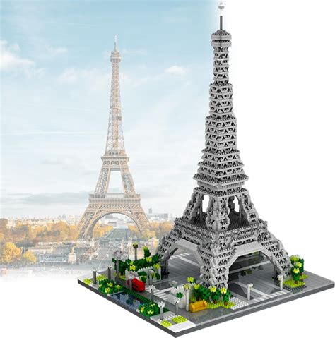 MOCREAR Juego de bloques de construcción de la Torre Eiffel juego de