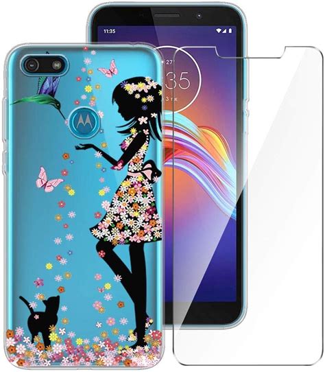 Ljsm Funda Para Motorola Moto E Play Protector De Pantalla Cristal