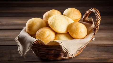 Premium Ai Image Brazilian Cheese Bread Or Pao De Queijo Traditional