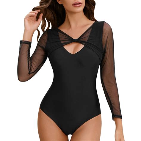 Sonwsong One Piece Swimsuit Women Womens Solid Conservative Large Size