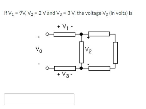 Solved If V V V V And V V The Voltage Vo In Volts